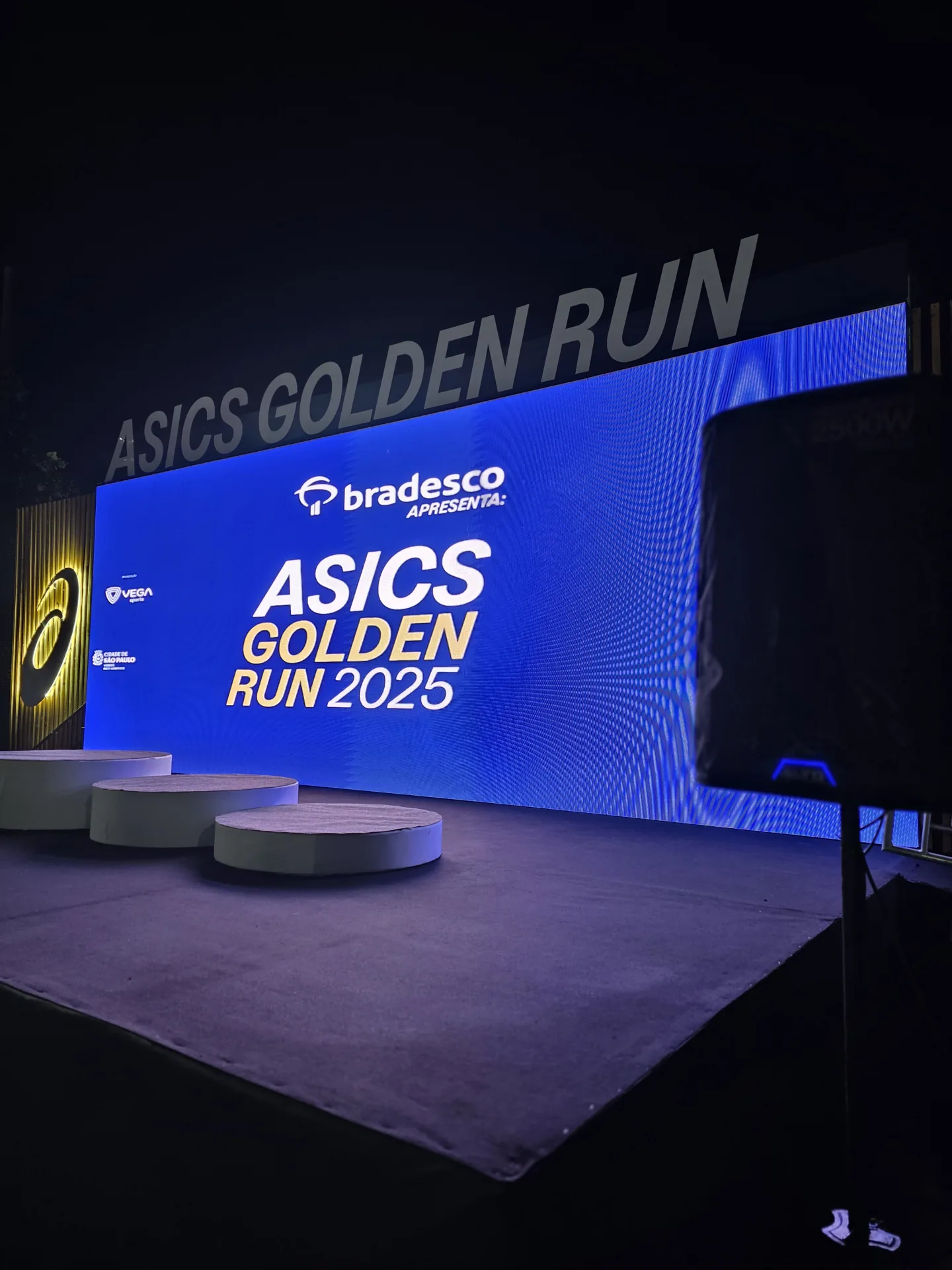 Aluguel de painel de LED em palco — ASICS Golden Run, Rio de Janeiro